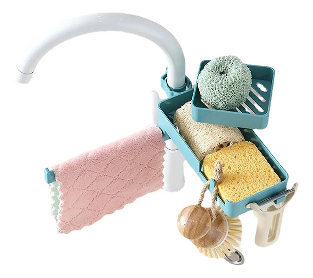 Soporte Porta Esponja Para Grifo Multiuso Tres Niveles - vista 11